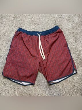 Fair Harbor Navy Waistband Red Blue XXL Swim Shorts